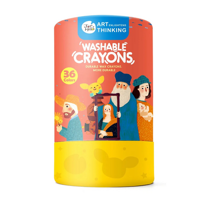 Jar Meló - Wax Crayons - Washable Non-Toxic - 36 Colours