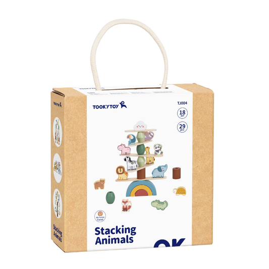 TookyToy - Savannah Stacking Animals Friends - Fine Motor Balance Toy 27pcs