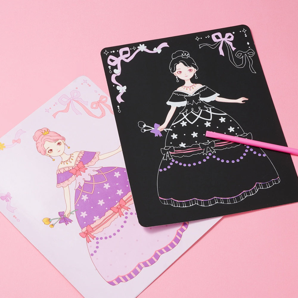 Mideer - 3-in-1 Makeup and Dress Up Arts & Crafts Book Set: Princess Fashion Show