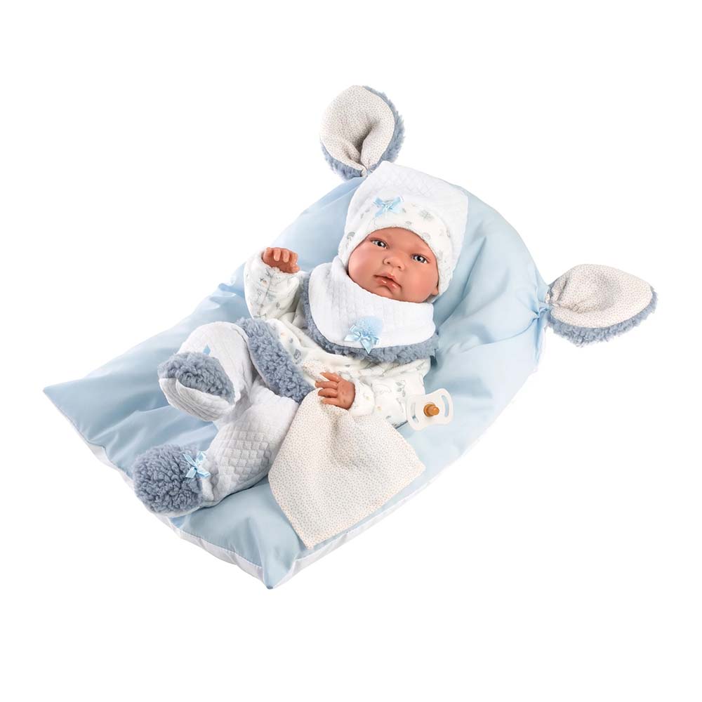 Llorens - Newborn Baby Boy With Cushion, Clothing And Accessories: Nico- 40 cm