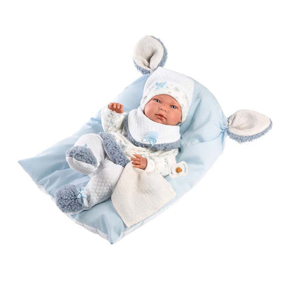 Llorens - Newborn Baby Boy With Cushion, Clothing And Accessories: Nico- 40 cm