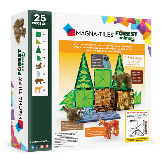 Magna-Tiles - Magnetic Construction Set - Forest Animals - 25pcs