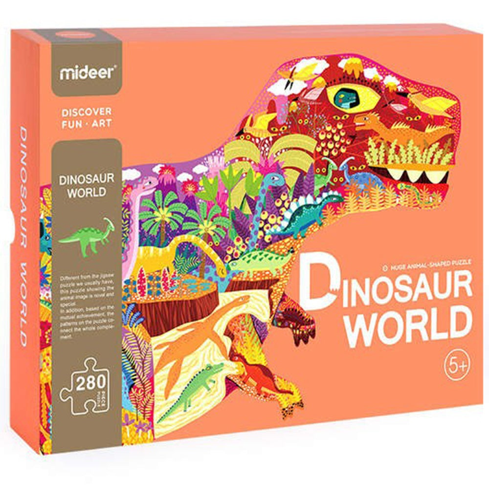 Mideer - Dinosaur Shaped Kids Jigsaw Puzzle - 280pcs