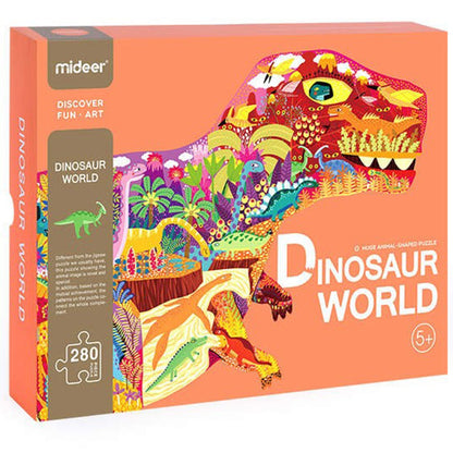 Mideer - Dinosaur Shaped Kids Jigsaw Puzzle - 280pcs