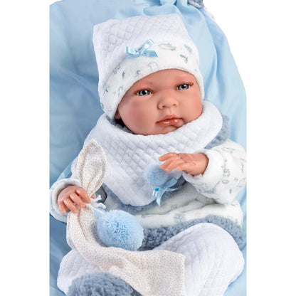 Llorens - Newborn Baby Boy With Cushion, Clothing And Accessories: Nico- 40 cm