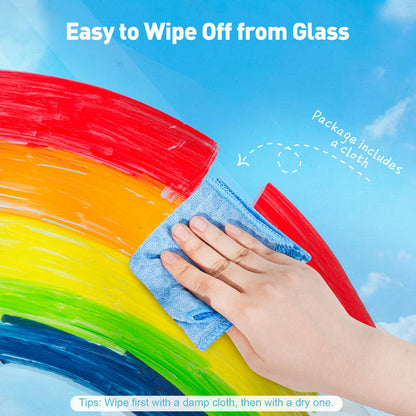 Jar Meló - Bath & Window Twisable Crayons - 12 Silky Washable Colours
