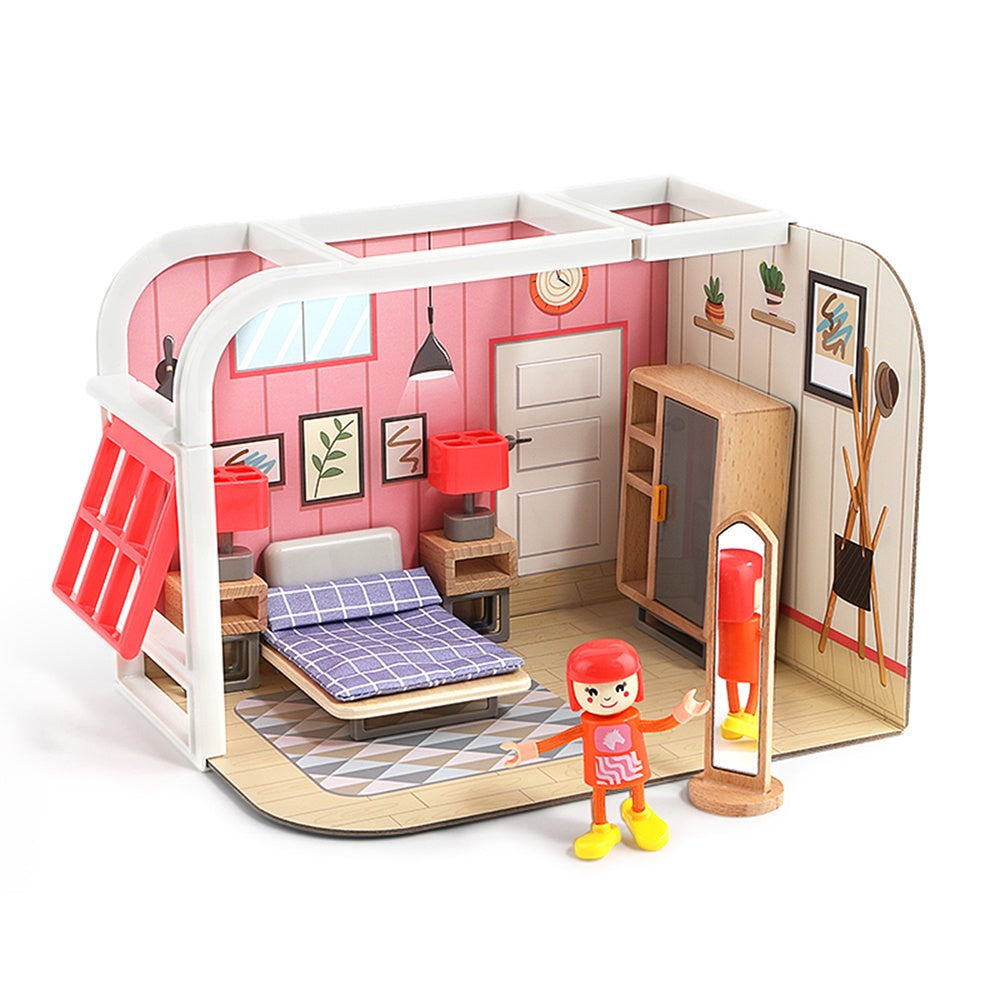 TopBright - Pretend Play Sheila's Dream Bedroom Mini Dollhouse-**