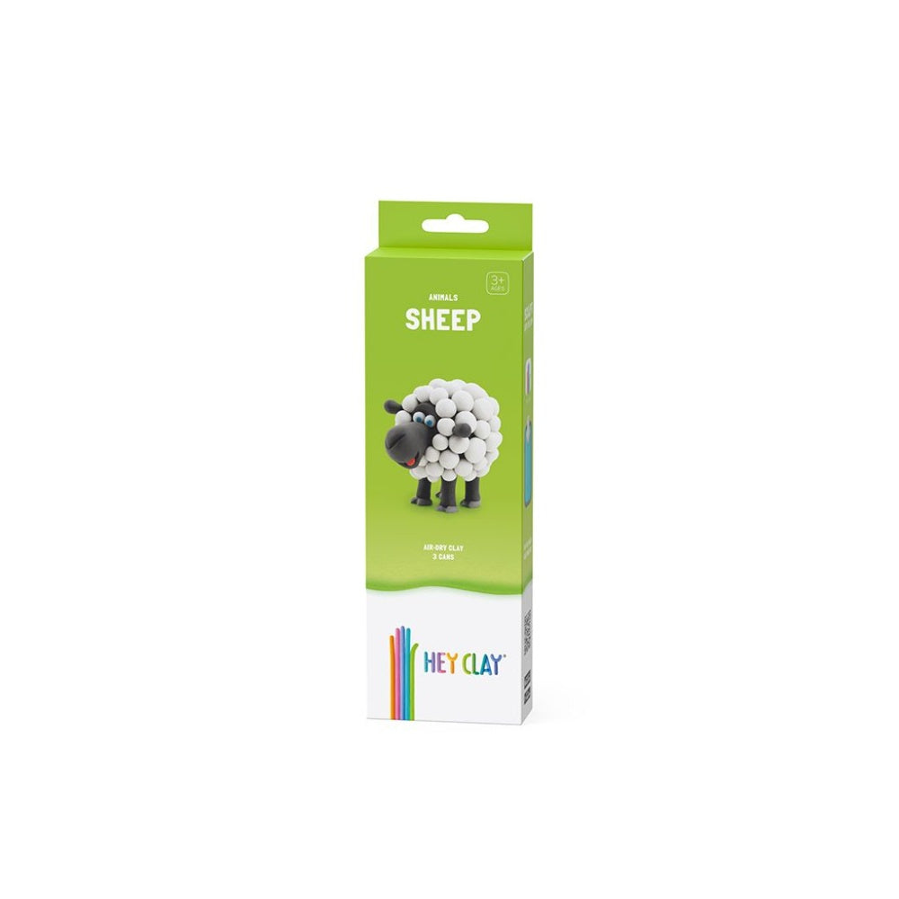 Hey Clay - Modelling Air-Dry Clay with Fun Interactive App - Sheep, series Animals, 3 cans