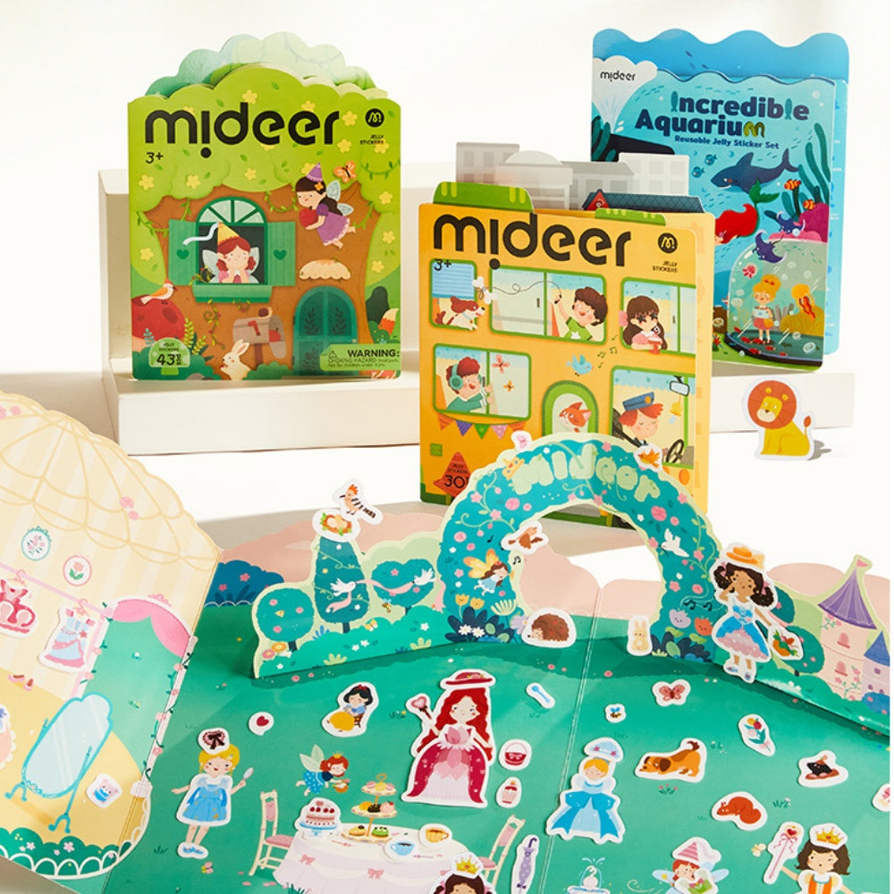 Mideer - Reusable Jelly Sticker Set: The Fairy Tree House - Early Learning Activity