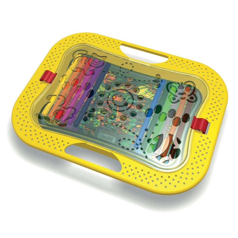 Quercetti - Farm Stencil Art Set - Animal Drawing & Colouring Activity for Kids