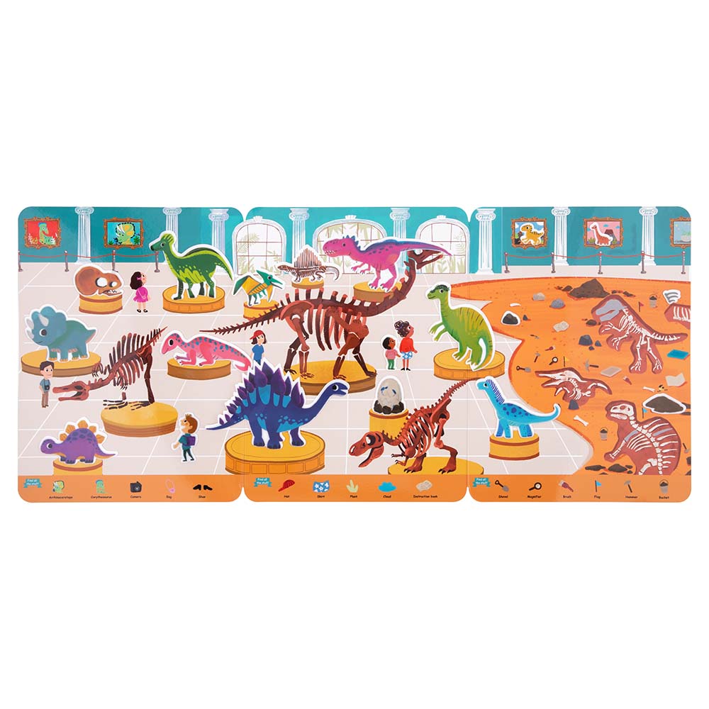TookyToy - Silicone Sticker Book - Dinosaur Museum