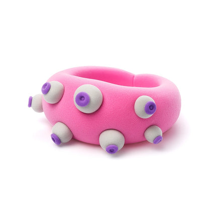 Hey Clay - Modelling Air-Dry Clay with Fun Interactive App - Alien Rings, series Bijou, 3 cans