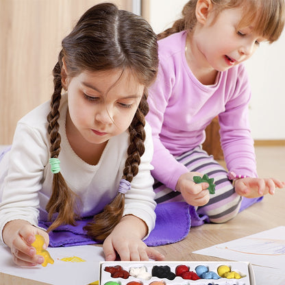 Jar Meló - Cute Dinosaur Beeswax Crayons - 12 Washable & Non-Toxic Colours