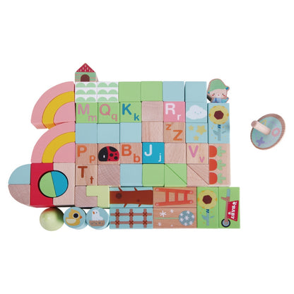 Classic World - Play & Learn - Rainbow Garden Set - 60pcs