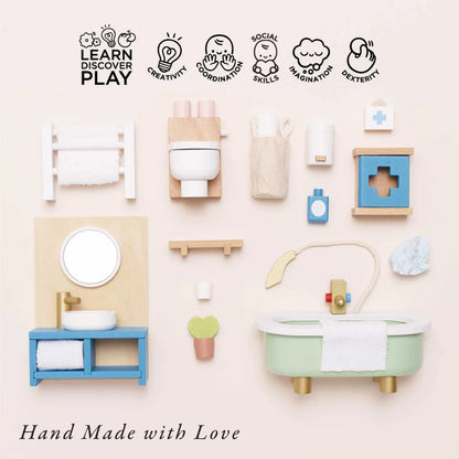 Le Toy Van - Dolls House Furniture: Bathroom - 19pcs