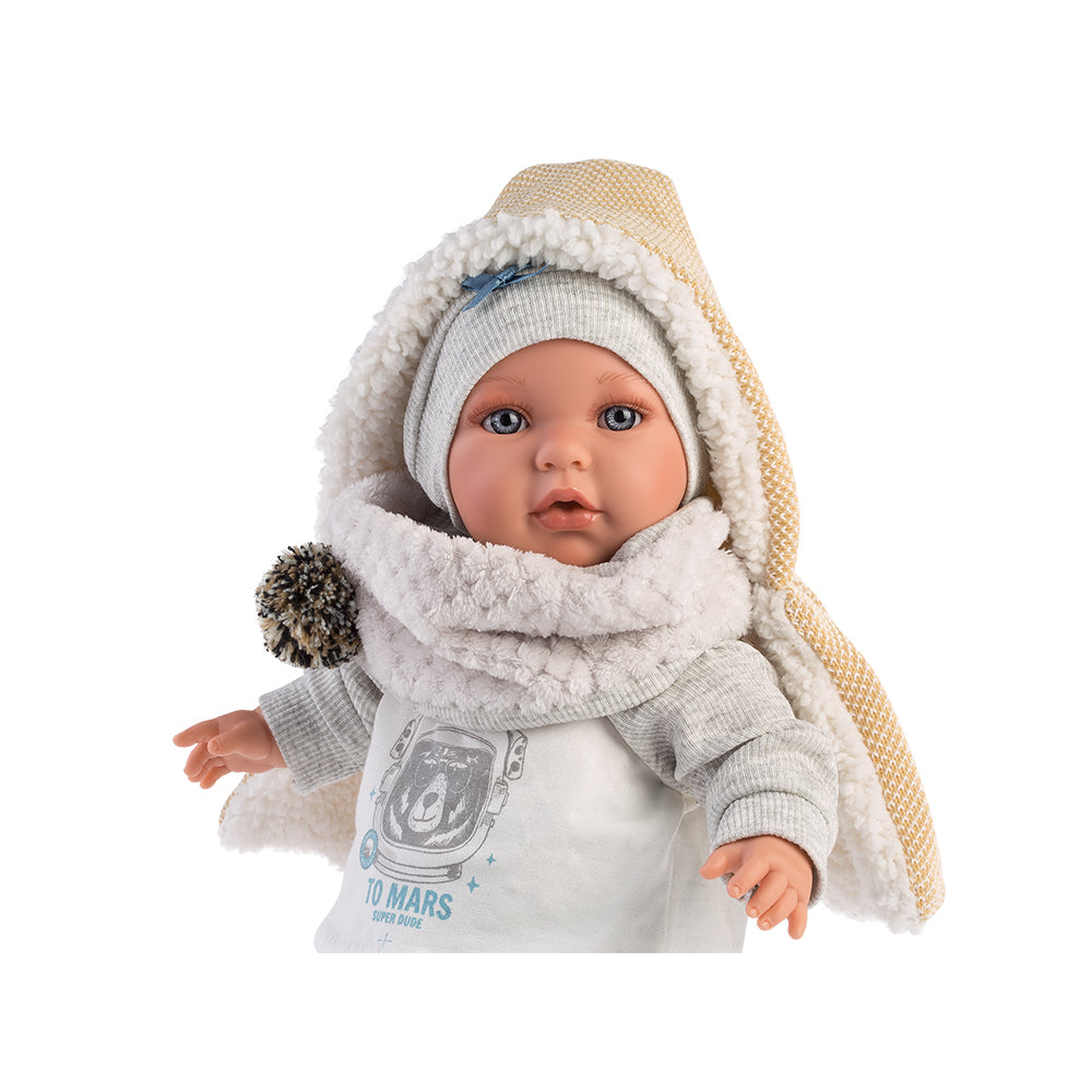 Llorens - Baby Boy Doll with Crying Mechanism, Clothing & Accessories: Enzo - 42cm - Motherhood