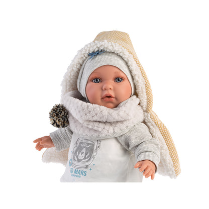 Llorens - Baby Boy Doll with Crying Mechanism, Clothing & Accessories: Enzo - 42cm - Motherhood