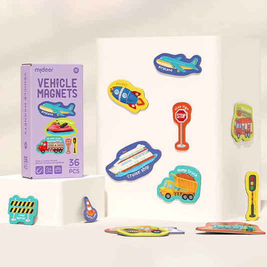 Mideer - Vehicle Magnet Set - 36pcs - Motherhood