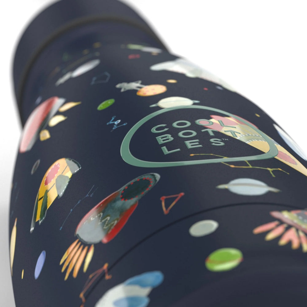 Cool Bottles - Kids Triple-Insulated Water Bottle - Space Rockets 260ml