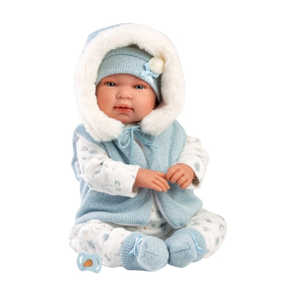 Llorens - Newborn Baby Boy Doll with Crying Mechanism & Clothing: Tino - 44cm