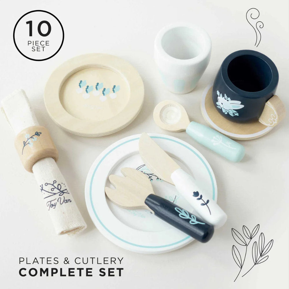 Le Toy Van - Wooden Cutlery & Dinner Set - 10pcs