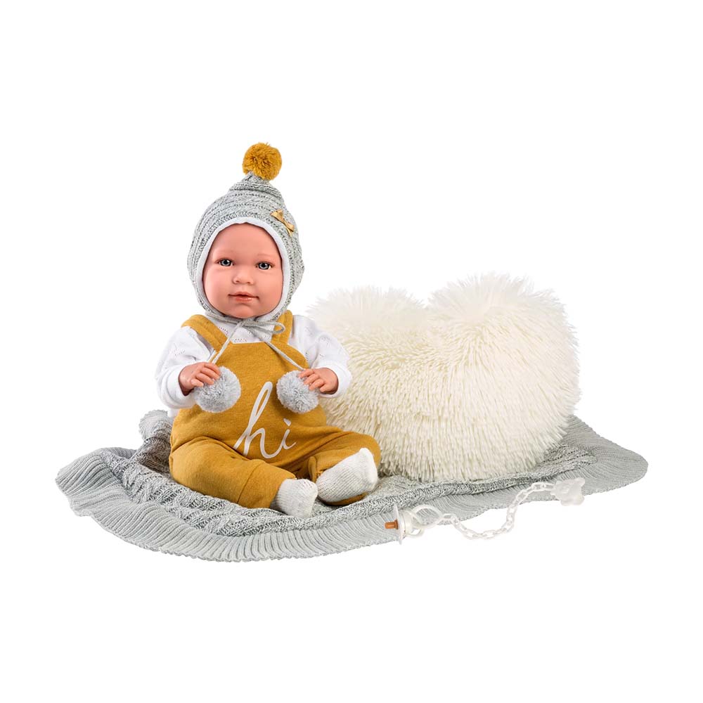 Llorens - Baby Girl Doll With Clothing And Accessories: Mimi Llorona With Blanket And Cushion - 42cm (Crying Mechanism)