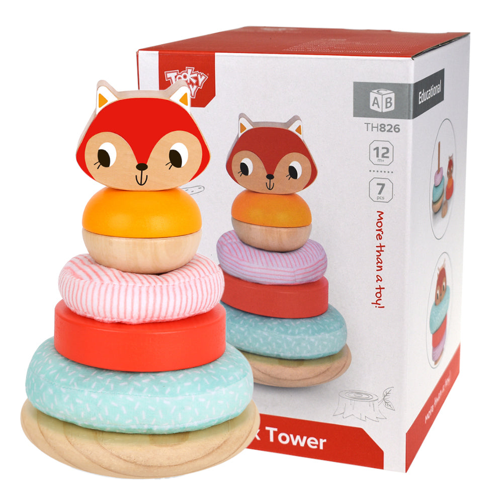 TookyToy - Fox Stacking Tower Activity Toy - Motherhood