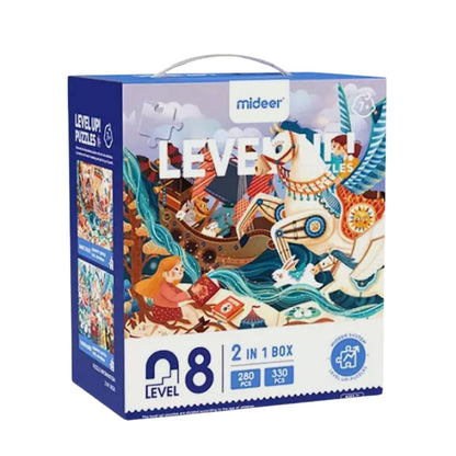 Mideer - Level Up Jigsaw Puzzle for Kids - 2-in-1 - Level 8 Magic Fantasy World