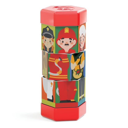 Quercetti - Mix & Match People & Jobs Rotating Puzzle for Toddlers
