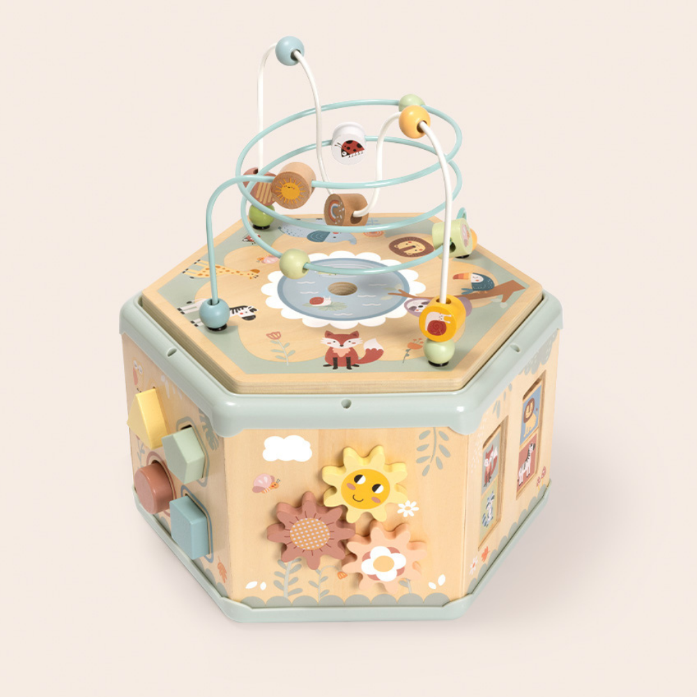 TookyToy - 7-in-1 Pastel Jumbo Play Cube Activity Toy