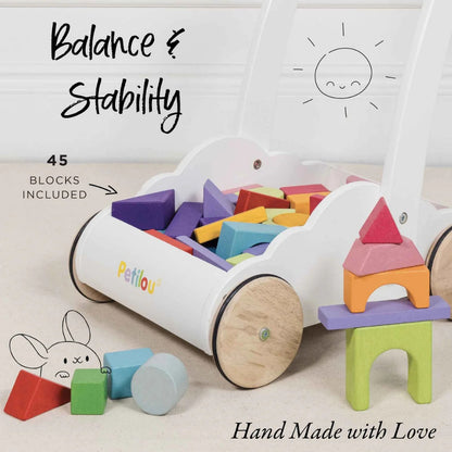 Le Toy Van - Rainbow Baby Walker & Wooden Blocks