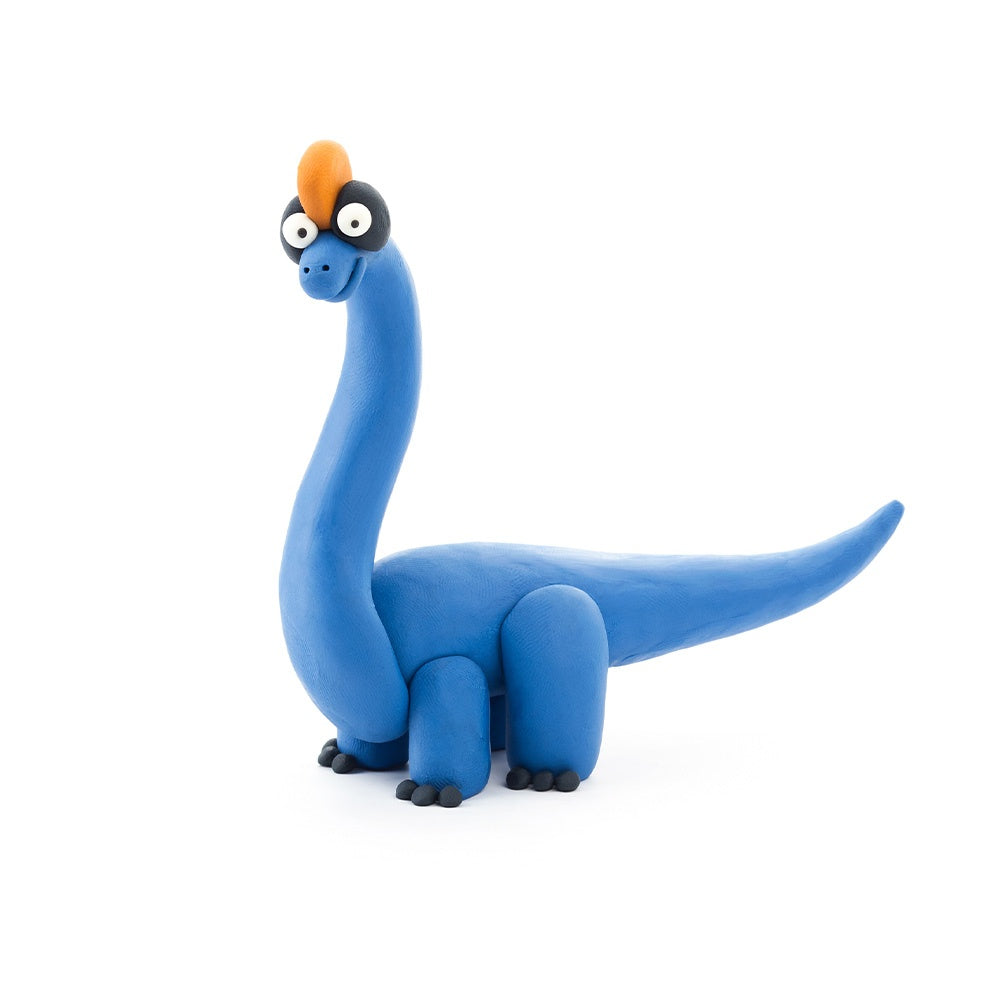 Hey Clay - Modelling Air-Dry Clay with Fun Interactive App - Brachiosaurus, series Dinos, 3 cans