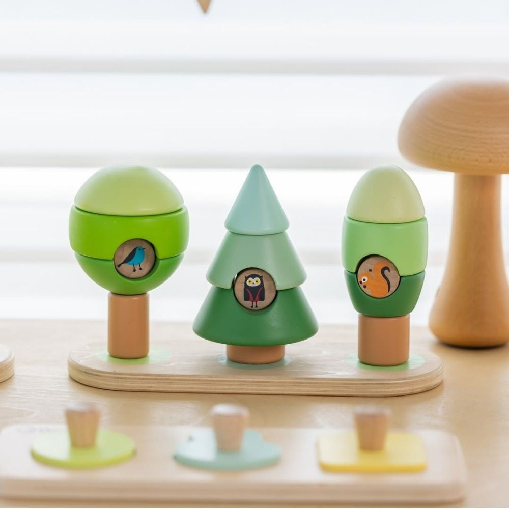 Classic World - Wooden Stacking Toy - Little Forest - 16pcs
