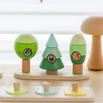Classic World - Wooden Stacking Toy - Little Forest - 16pcs