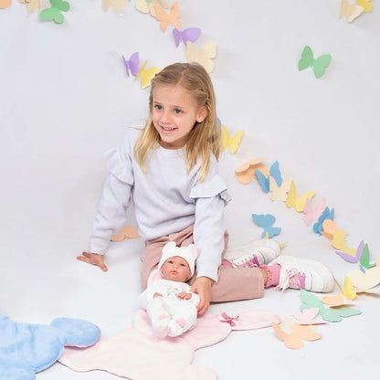 Llorens - Anatomically Correct Baby Girl Doll with Clothing & Bunny Cushion: Bimba - 35cm