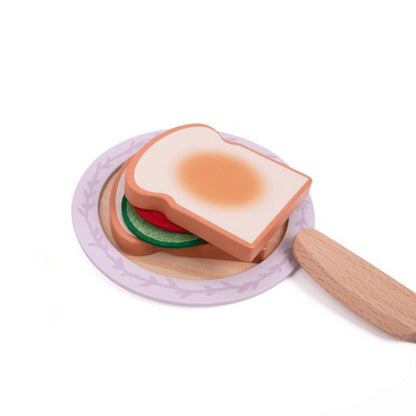 Classic World - Pretend & Play - Wooden Toaster Breakfast Set - 13pcs