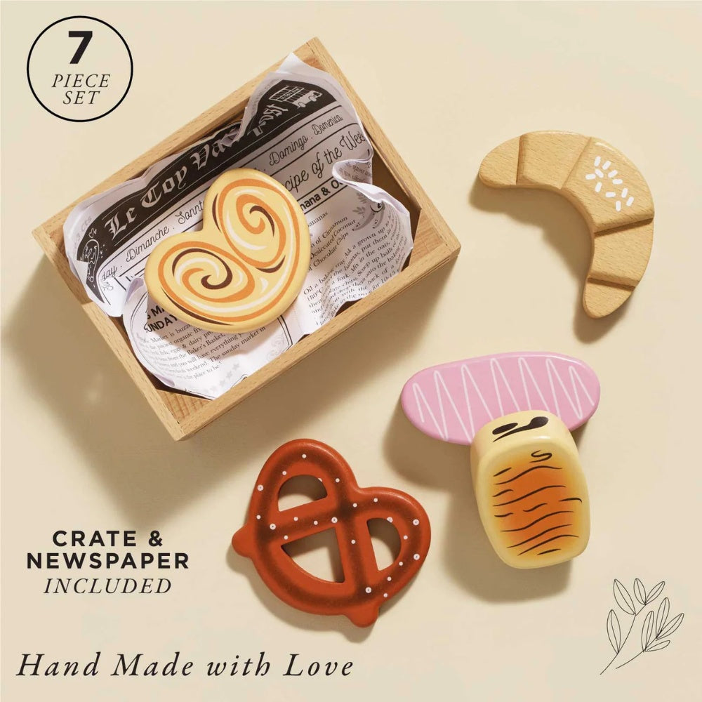 Le Toy Van - Wooden Bakery & Patisserie Food Crate - 7pcs