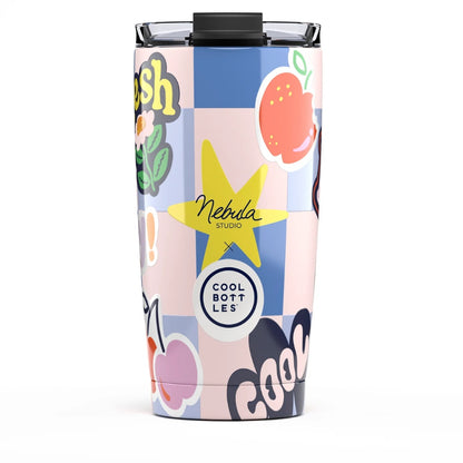 Cool Bottles - Triple-Insulated Travel Tumbler - Sticker Fever 550ml