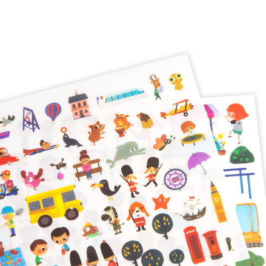 Jar Meló - Rub-On Transfer Sticker Set - The Busy City - 100+pcs