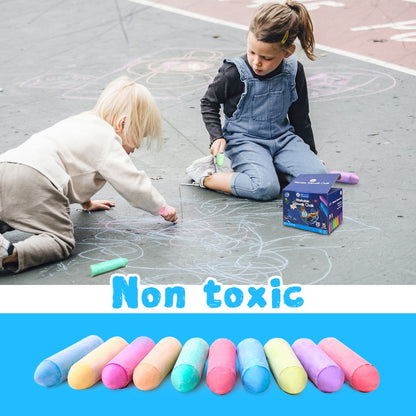 Jar Meló - Sidewalk Chalk - Washable & Non-Toxic - 15 Colours 20pcs