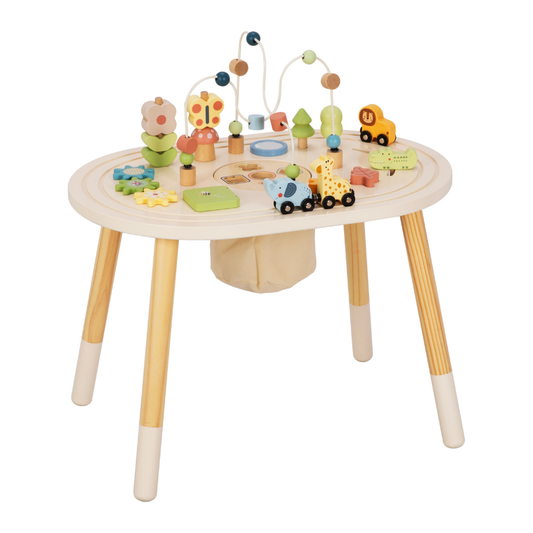 TookyToy - Wooden Multi-Activity Busy Board Table