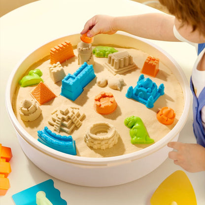 Mideer - Magic Sand Play Set with Sensory Bin & Lid, 2kg Kinetic Sand & 25 Sand Tools