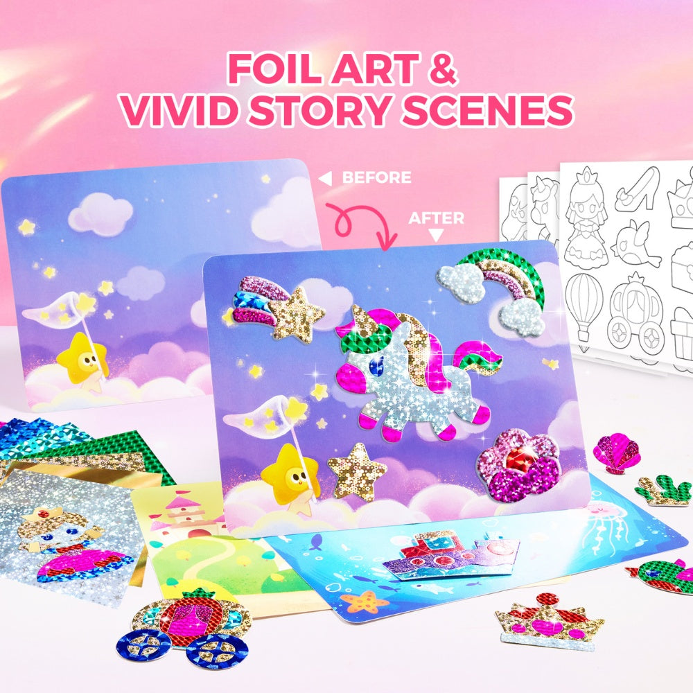 Jar Meló - Foil Arts & Crafts Set - Peel & Stick Activity - Fairy World