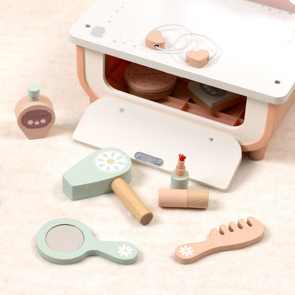 TookyToy - Pretend Play Butterfly Dressing Table Set - 14 Pieces