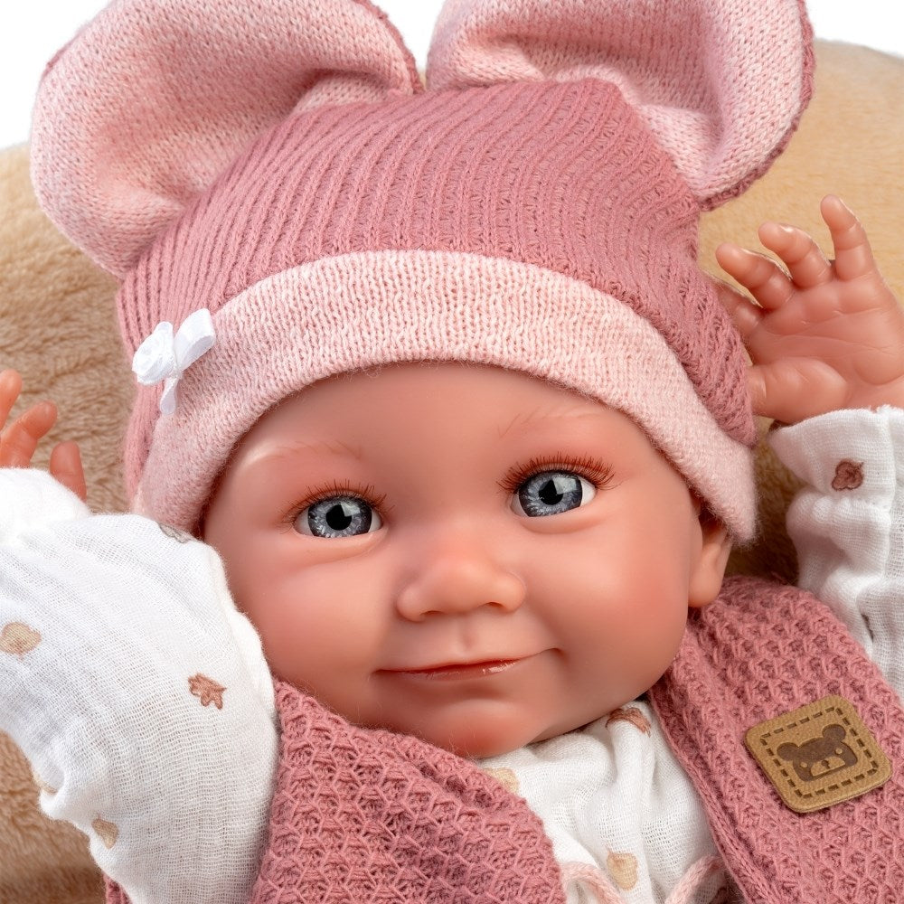 Llorens - Anatomically Correct Baby Girl Doll with Outfit & Cushion: Nica - 40cm