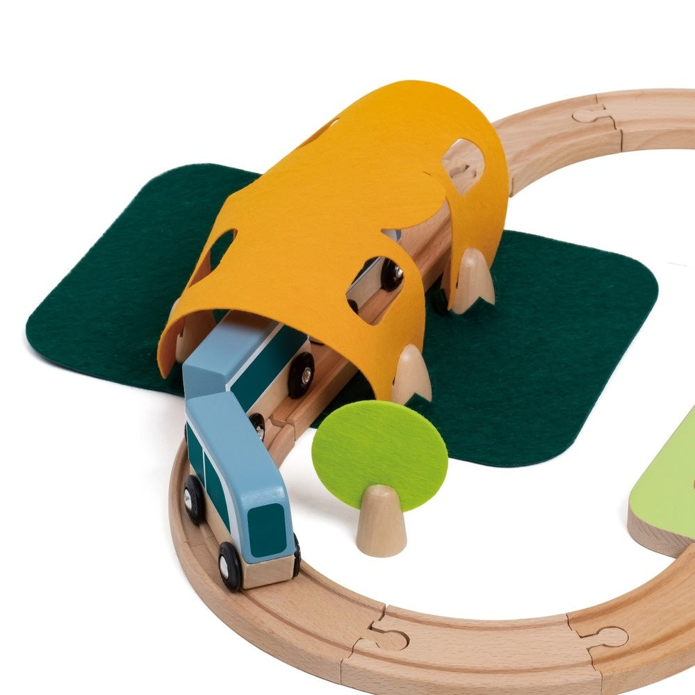 Classic World - Pretend & Play - Wooden Train Set - Forest 40 Piece