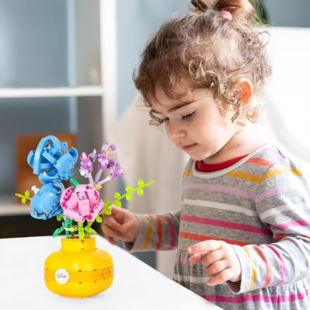 Cogo - Building Block Set - Flower Bouquet in Vase - 522 Pieces