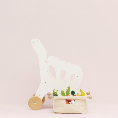 Le Toy Van - Wooden Shopping Grocery Trolley & Bag