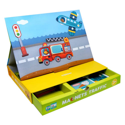 Mideer - Magnetic Imagination Puzzle Box with Activity Cards: Transport