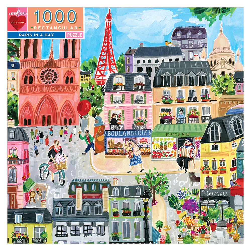 eeBoo - Paris in a Day - 1000 Piece Puzzle